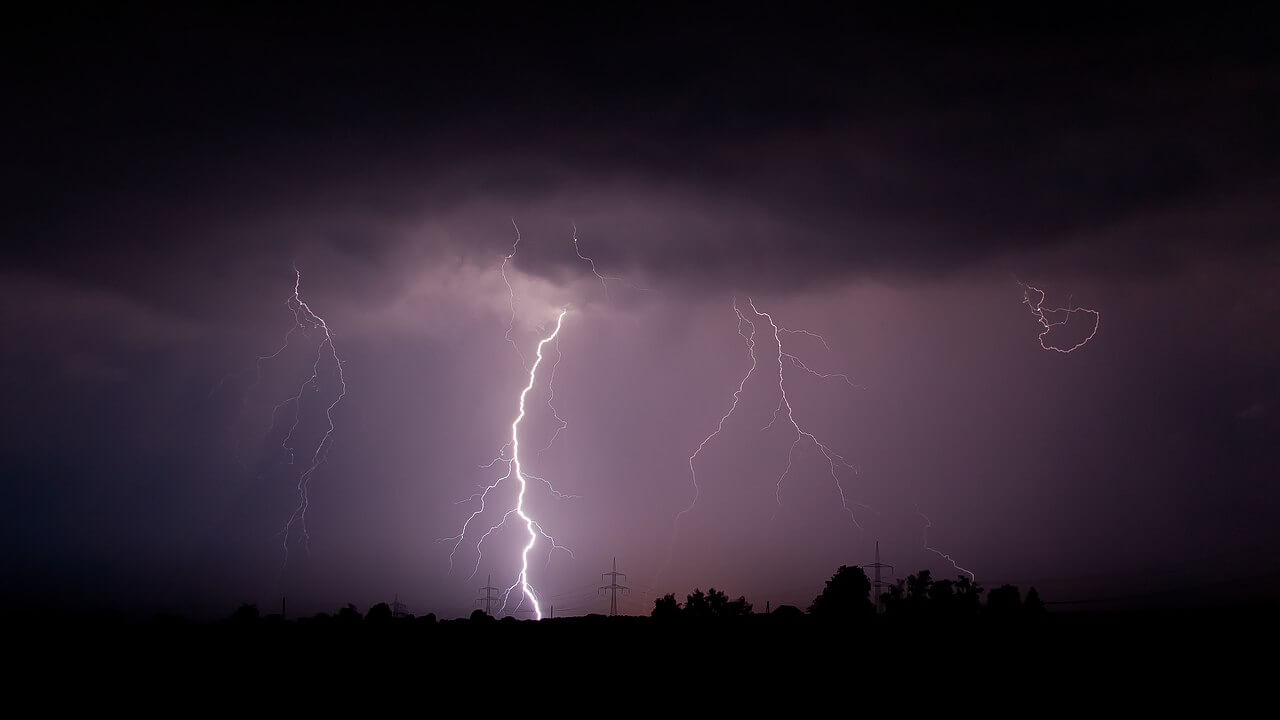 Gewitter über Pritzerbe, Deutschland